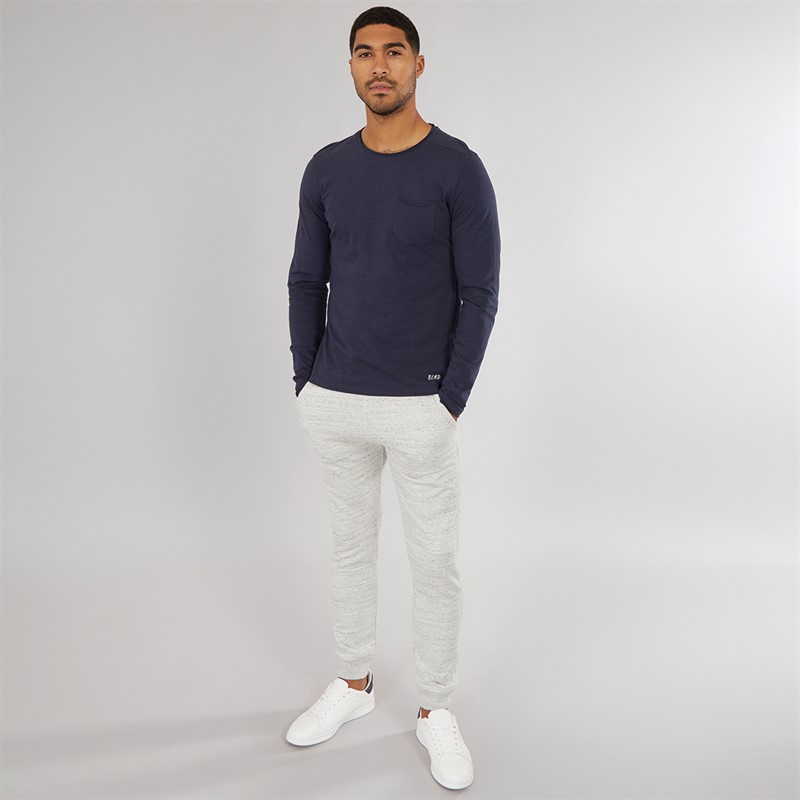 Blend Mens Nicolai Long Sleeve Top Navy