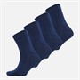 Blend Mens Bamboo Four Pack Socks Dress Blues