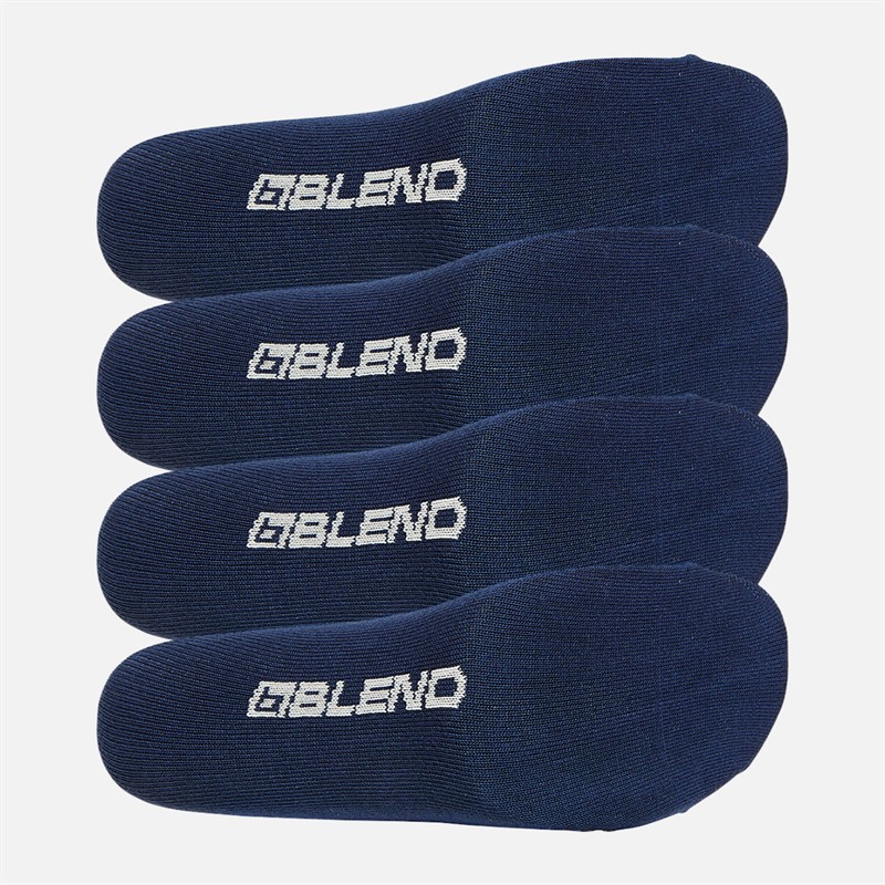 Blend Mens Bamboo Four Pack Socks Dress Blues