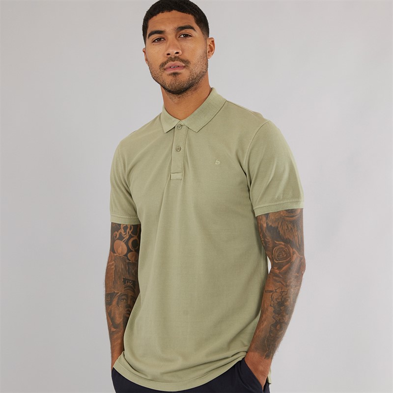 Blend Mens Hedington Polo Oil Green - Size M