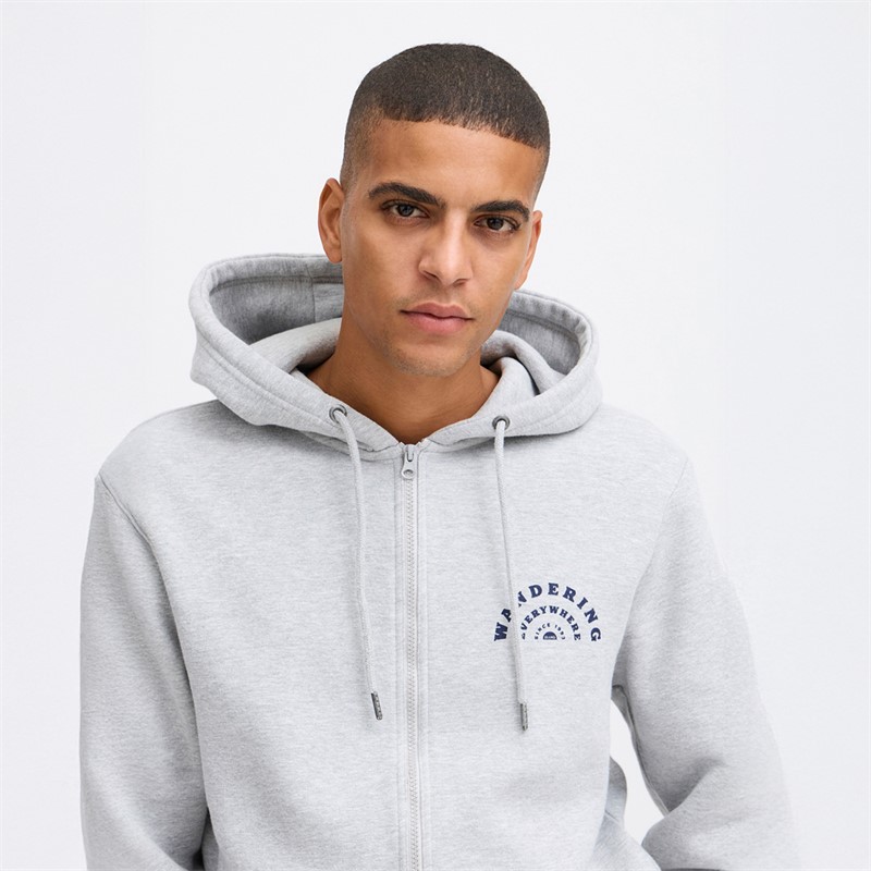 Blend Sweat à Capuche zippé Homme Stone Mix