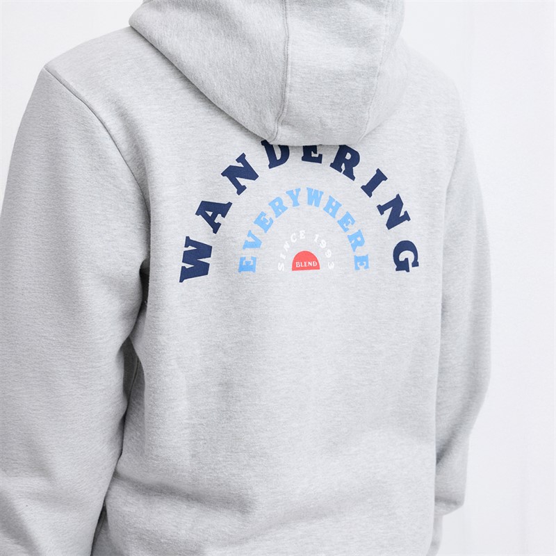 Blend Sweat à Capuche zippé Homme Stone Mix