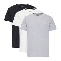 Blend Heren Drie Pack T-Shirts Grijs Mel/Vanille/Zwart Greymel,Vanilla,Black
