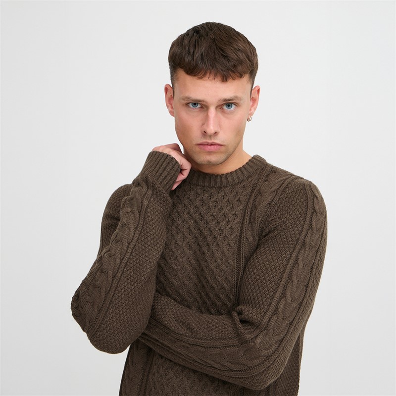 Blend Herren Strickpullover Turkish Coffee
