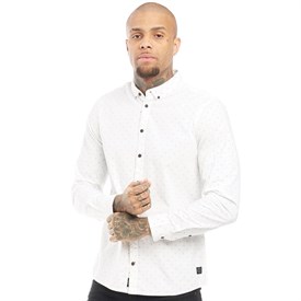 Blend Heren Lange Mouwen Overhemd Wit blend kopen in de aanbieding
