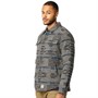 Fat Moose Heren Magnus Inka Cotton Over Overhemden met lange mouwen Grijs