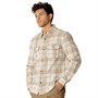 Fat Moose Chemises à Manches Longues Adrian Cotton Check Homme Ecru