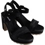 Refresh Womens Block Heel Sandals Black