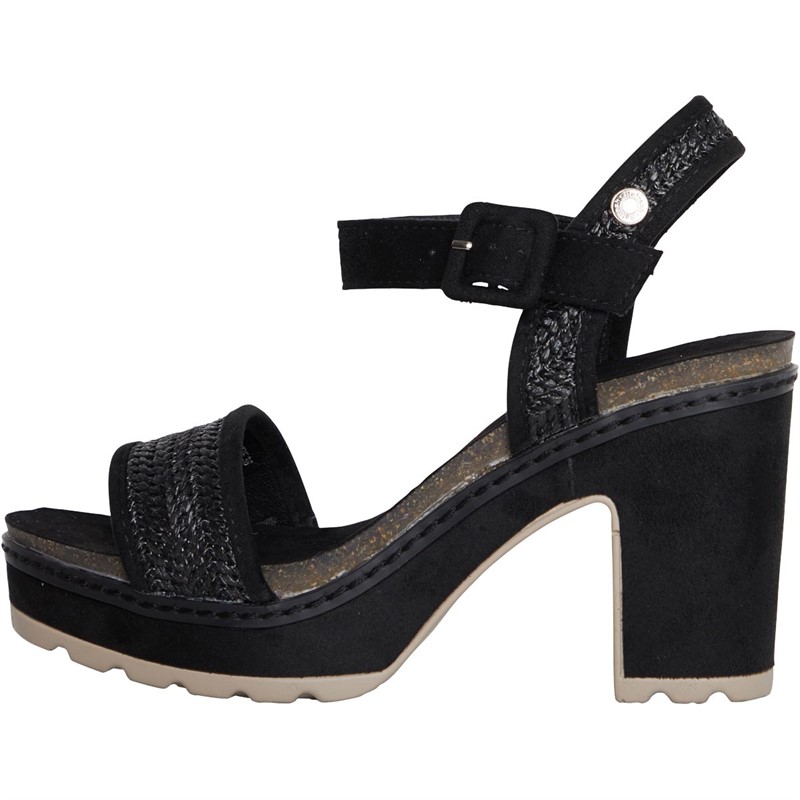 Refresh Womens Block Heel Sandals Black