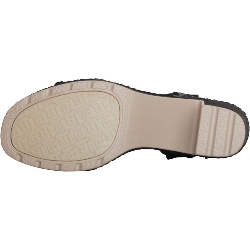 Refresh Womens Block Heel Sandals Black