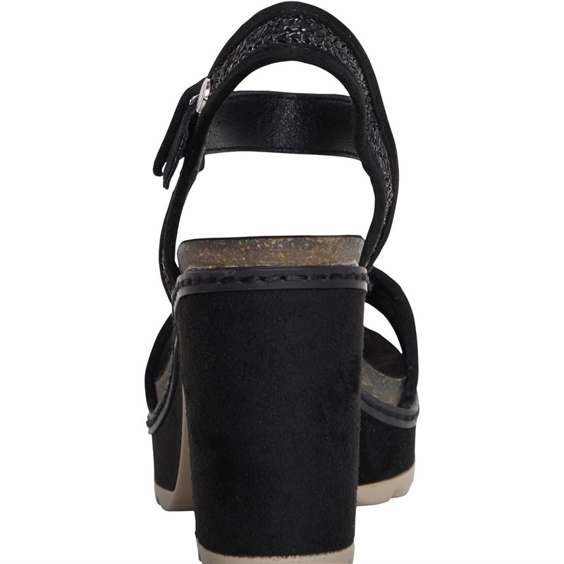 Refresh Womens Block Heel Sandals Black