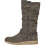 Refresh Womens Full Zip Knee High Boots Taupe