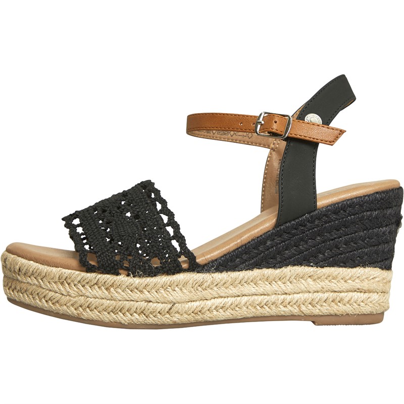 Refresh Womens 170701 Textile Combined Sandals Black