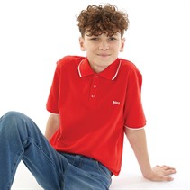 BOSS Jongens Polo Shirt Felrood