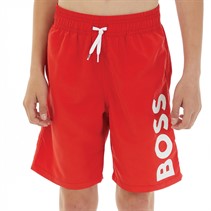 BOSS Boys Swim Shorts Bright Red