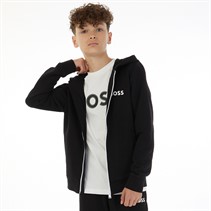 BOSS Boys Zip Through Hoodie Black