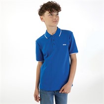 BOSS Jongens Polo Shirt Elektrisch Blauw