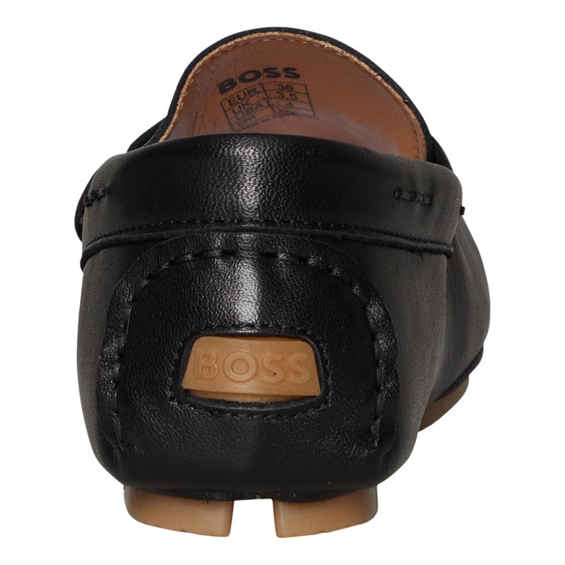 BOSS Junior Boys Casual 2 D2 Moccasin Shoes Black