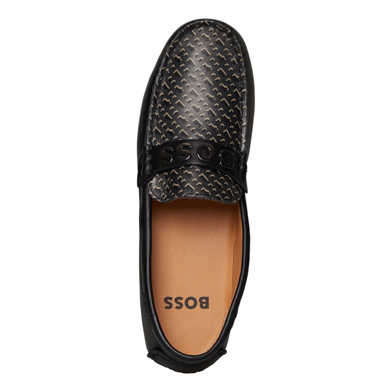 BOSS Junior Boys Casual 2 D2 Moccasin Shoes Black