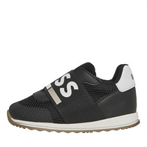 BOSS Infant Boys Single Strap Logo Trainers Black