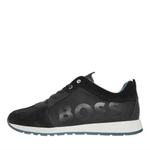 BOSS Junior Boys Retro Logo Trainers Black