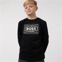 BOSS Boys Long Sleeve T-Shirt Black