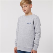 BOSS Boys Sweatshirt Chine Grey