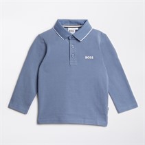 BOSS Baby Boys Long Sleeve Polo Medium Grey