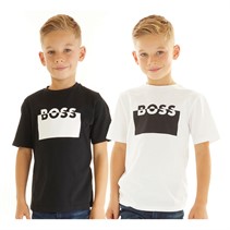 BOSS T-shirts Garçon Lot de 2 Noir/Blanc