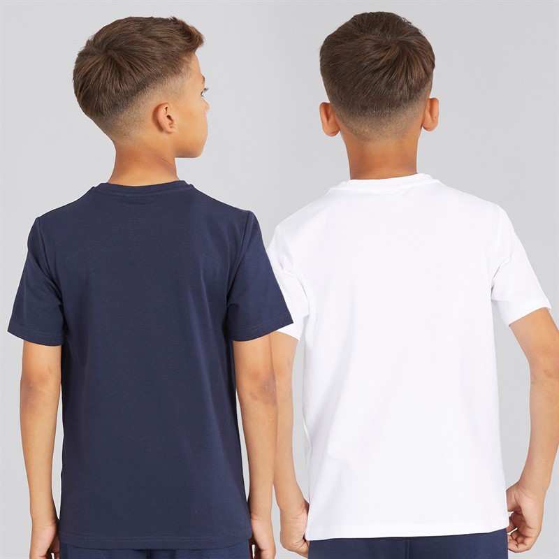 BOSS Pacquet Double T-shirts Garçon Marine/Blanc