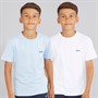 BOSS Drenge To Pakke T-shirts Lyseblå/Hvid