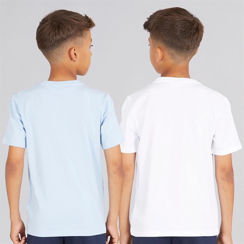 BOSS Drenge To Pakke T-shirts Lyseblå/Hvid