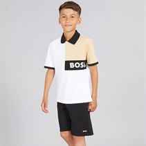 BOSS Boys Polo And Shorts Set Black