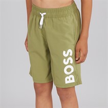 BOSS Boys Swim Shorts Dark Green