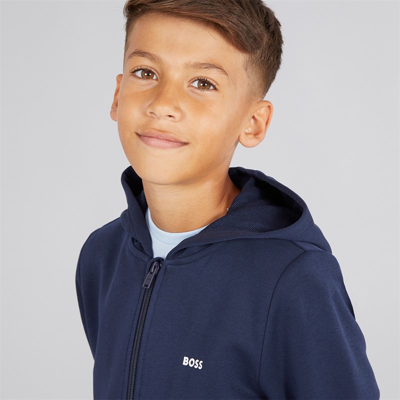 BOSS Sweat à Capuche Garçon Marine