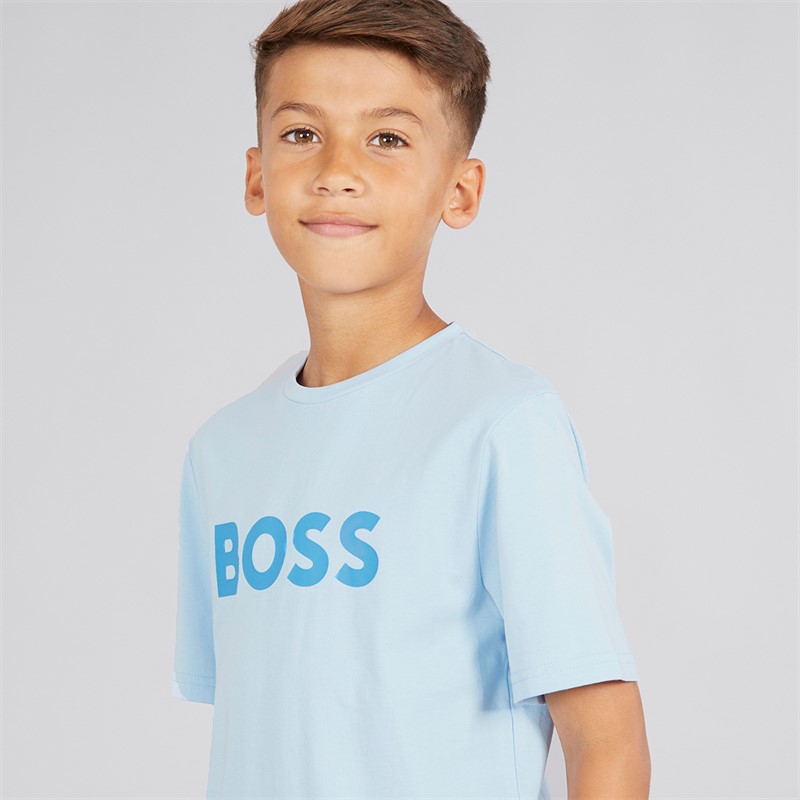 BOSS T-shirt Garçon Bleu Persan