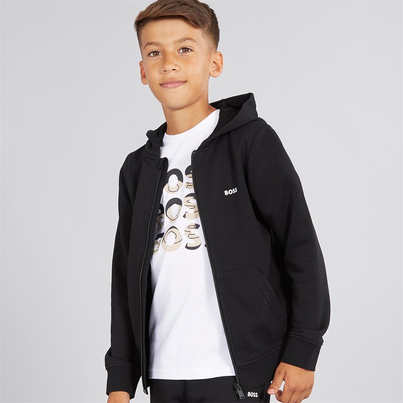 BOSS Boys Hoodie Black - Size 16Y