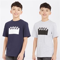 BOSS Drengenes T-Shirts Topak Navy/Grå