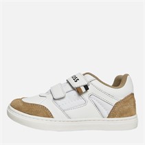 BOSS Jongens Logo Klittenband Cupzool Sneakers Wit