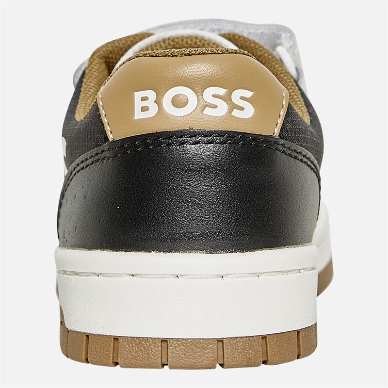 BOSS Jongens Logo Klittenband Court Sneakers Wit