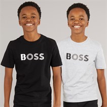 BOSS Pacquet Double T-shirts Garçon Marine/Gris