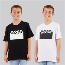 BOSS Boys Two Pack T-Shirts Black  White