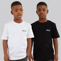 BOSS Ensemble de deux t-shirts Garçon Noir/blanc Black  White