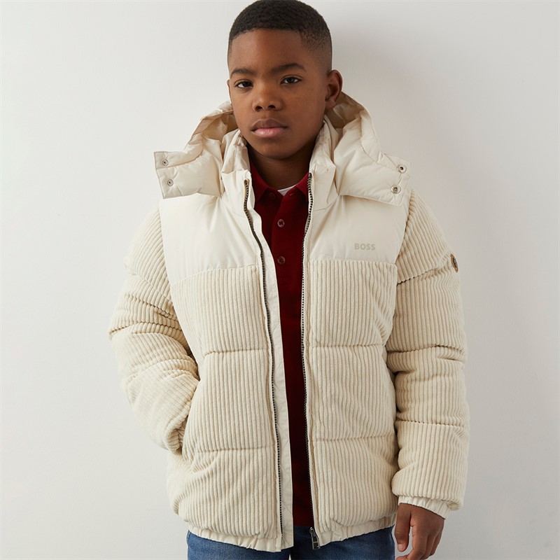 BOSS Boys Puffer Jacket Sand - Size 14Y