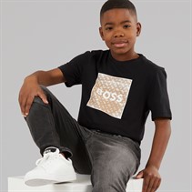BOSS Boys Short Sleeve T-Shirt Black