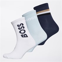 BOSS Boys Three Pack Socks White