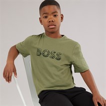BOSS Boys Short Sleeve T-Shirt Green