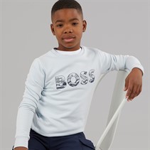 BOSS Boys Sweatshirt Pale Blue
