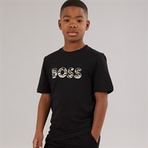 BOSS Boys Short Sleeve T-Shirt Black