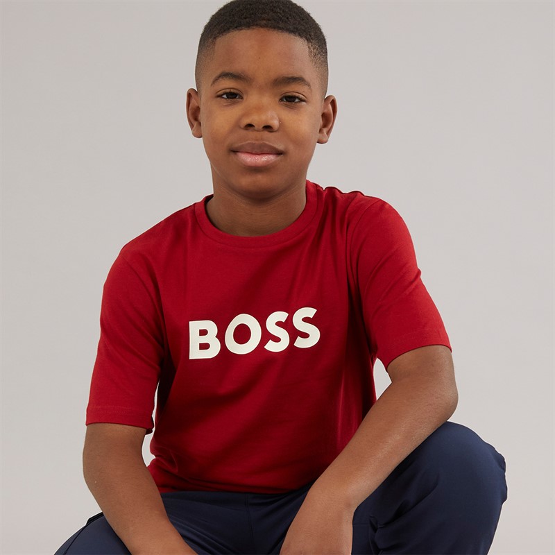 BOSS Boys T-Shirt Dark Red